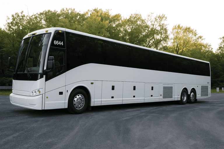 exterior of Charter Bus Rental Maricopa coach bus